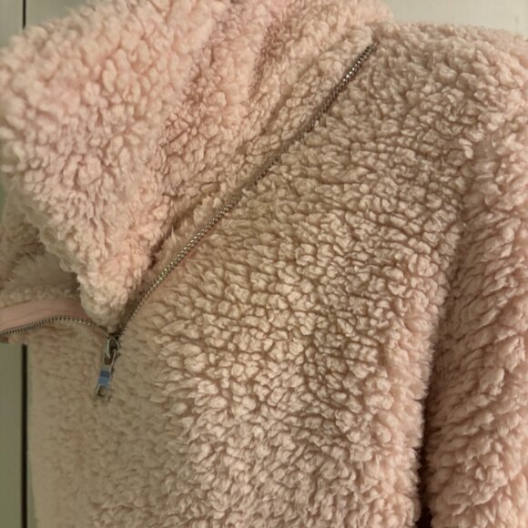 Kirundo Sherpa Fleece Quarter Zip Pullover - Cozy Blush Pink - Size M - Picture 6 of 10